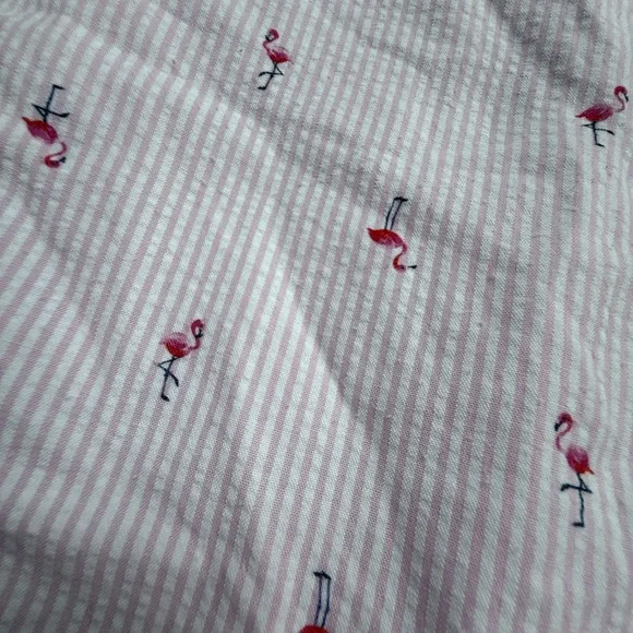 Florence Eiseman Seersucker Flamingo Print Dress 4T - Picture 4 of 9